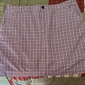 Christopher & Banks Red and Blue Checkered Skort